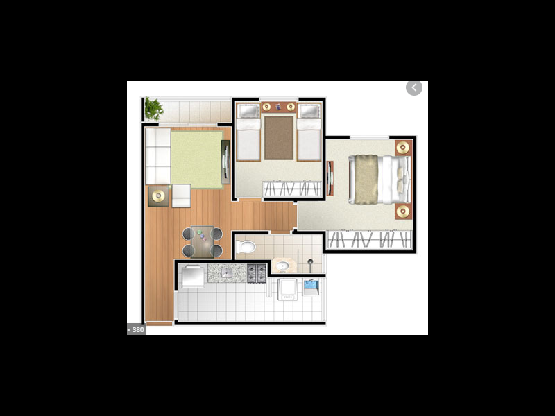 Apartamento à venda Jardim Guarujá com 52m² e 2 quartos por R$ 205.000 - 648529301-planta-baixa.PNG