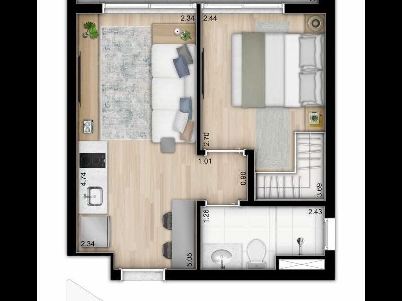 Apartamento à venda Vila Franca com 32m² e 1 quarto por R$ 375.000 - 404616682-mzu1nbrnvusvyniznzi0jk8syuvmkxazujuymtywani5qwx5uzlahm2mmpftmqa.jpg