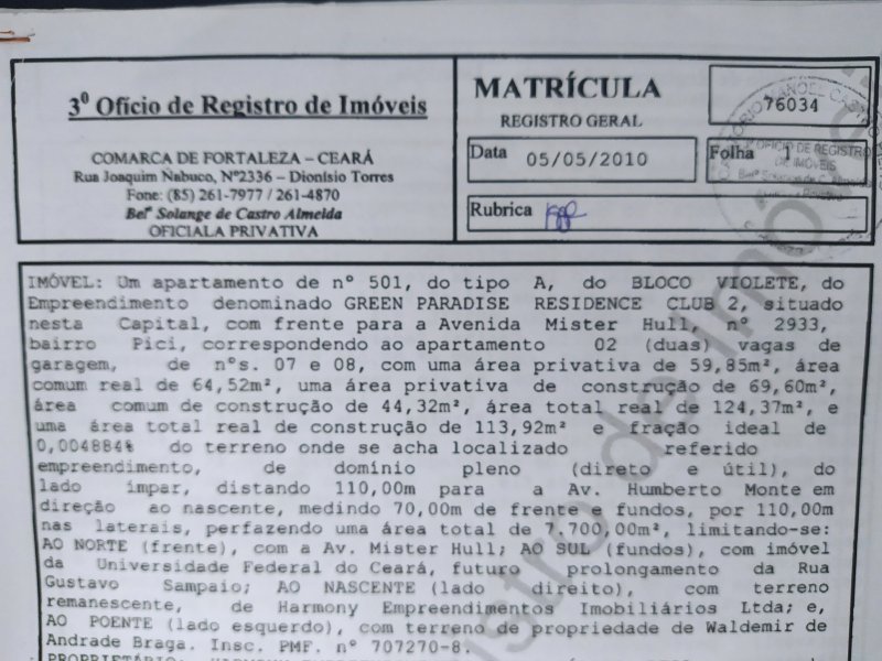 Apartamento à venda Antônio Bezerra com 79m² e 3 quartos por R$ 380.000 - 156766472-matricula-imovel.jpg