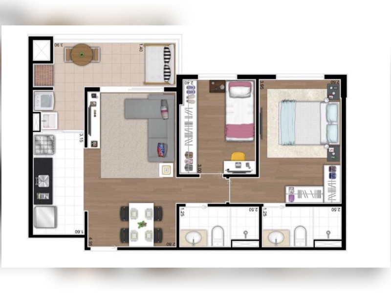 imóvel com 62m² - Vila Izabel - Curitiba