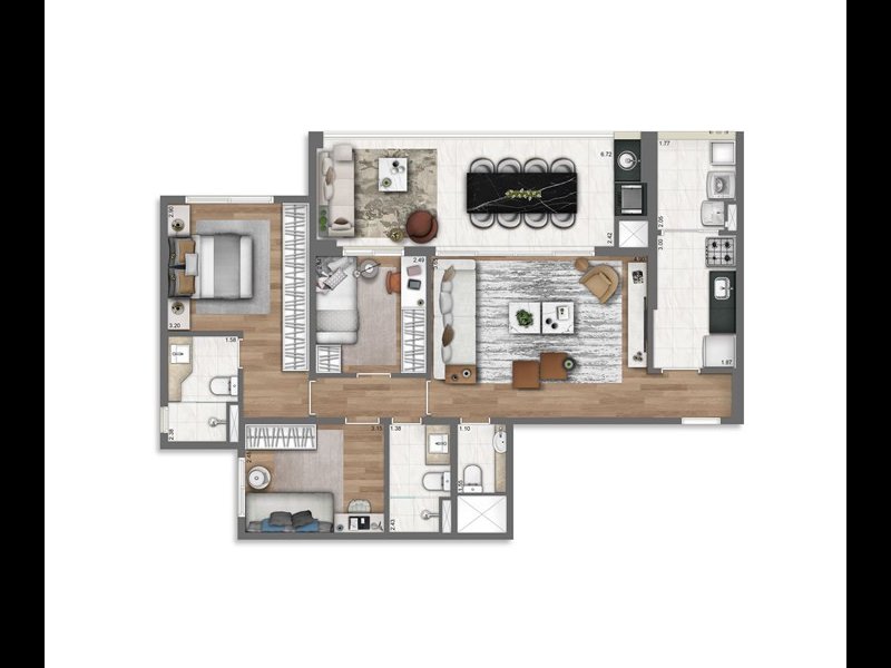 Apartamento à venda Tatuapé com 96m² e 3 quartos por R$ 890.000 - 2049890121-planta-96-3dorm-nativ-tatuape.jpg