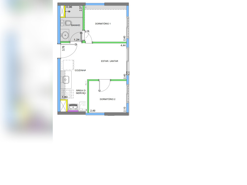 imóvel com 34m² - Vila Paulista - São Paulo