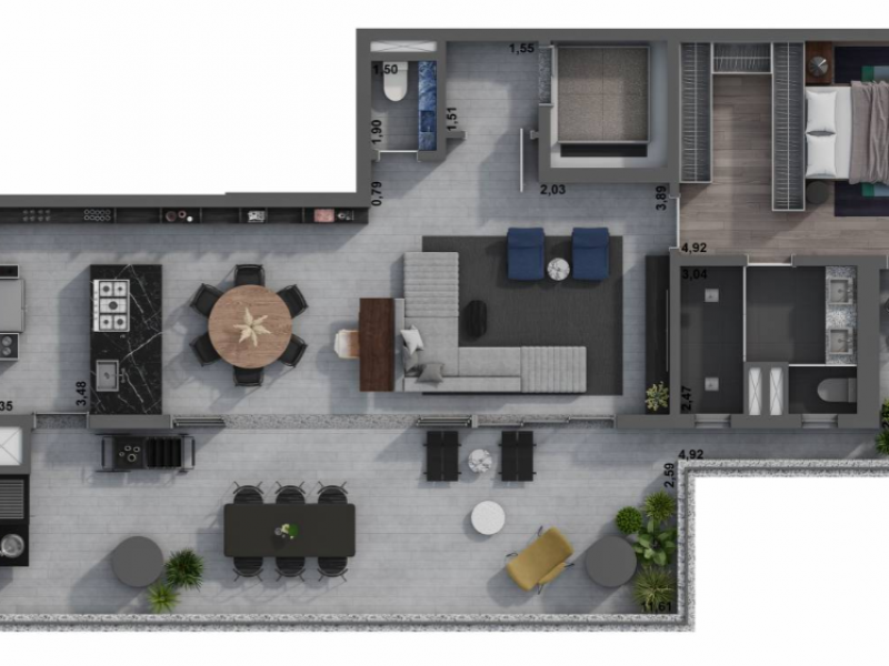Apartamento à venda Pinheiros com 178m² e 3 quartos por R$ 3.026.000 - 169559153-planta-151m2.png
