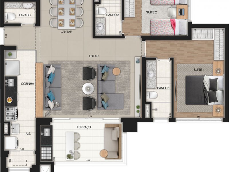 Apartamento à venda Industrial Autonomistas com 91m² e 2 quartos por R$ 889 - 703197512-jb-planta-91m2.jpg