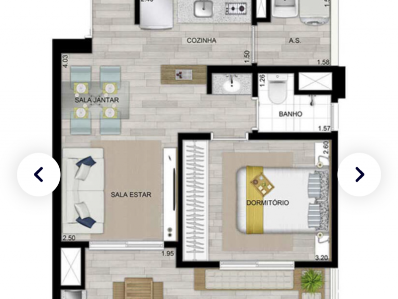 Apartamento à venda Vila Guarani (Zona Sul) com 45m² e 1 quarto por R$ 640.000 - 1139828880-8ee7624f-f645-4d3d-8875-ddb36c137e98.png