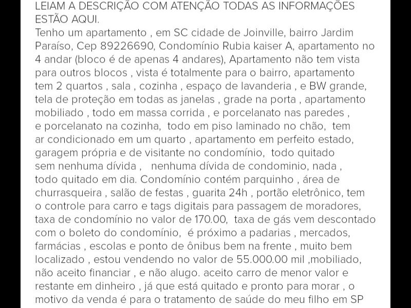 imóvel com 42m² - Jardim Paraiso - Joinville