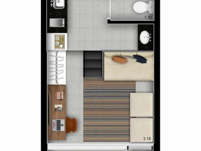 imóvel com 25m² - Perdizes - São Paulo