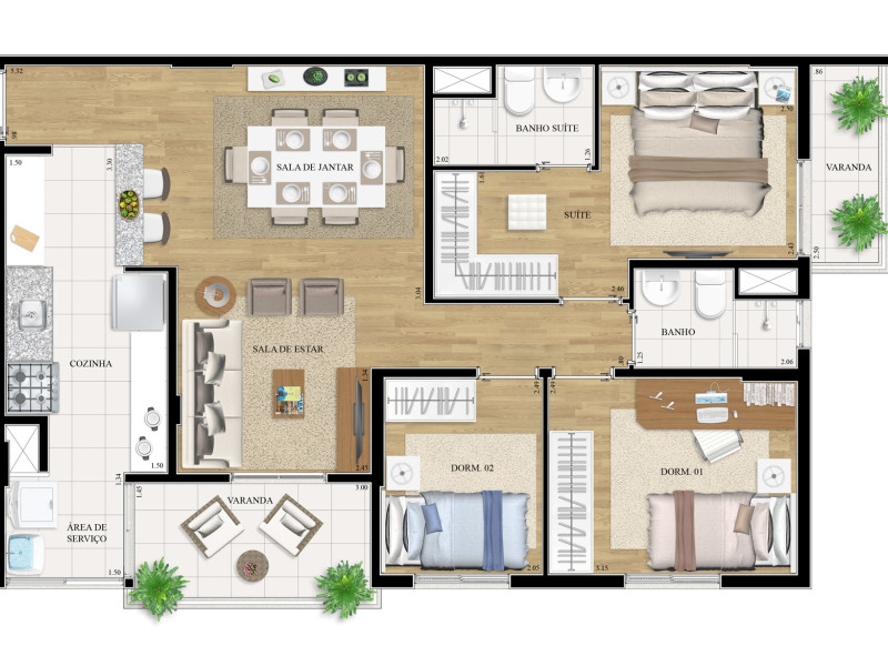 Apartamento à venda Quitaúna com 74m² e 3 quartos por R$ 350.000 - bb-planta-tipo-01.jpg