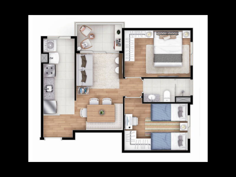 Apartamento à venda Itapark Residencial com 45m² e 2 quartos por R$ 230.000 - 849758442-planta.PNG