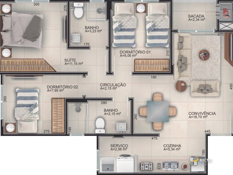 Apartamento à venda Pinheirinho com 85m² e 3 quartos por R$ 280.000 - 384904033-f06e2156-d865-4e69-8f13-a4215757c815.jpg