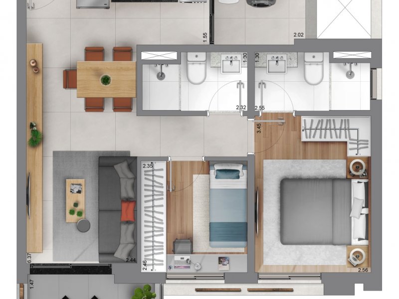 imóvel com 58m² - Pinheiros - São Paulo