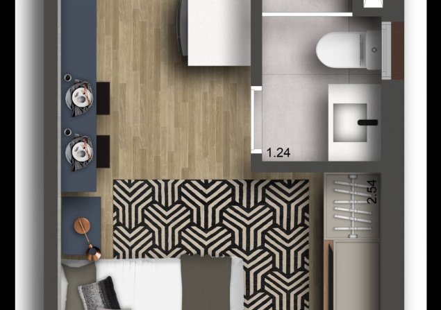 imóvel com 27m²