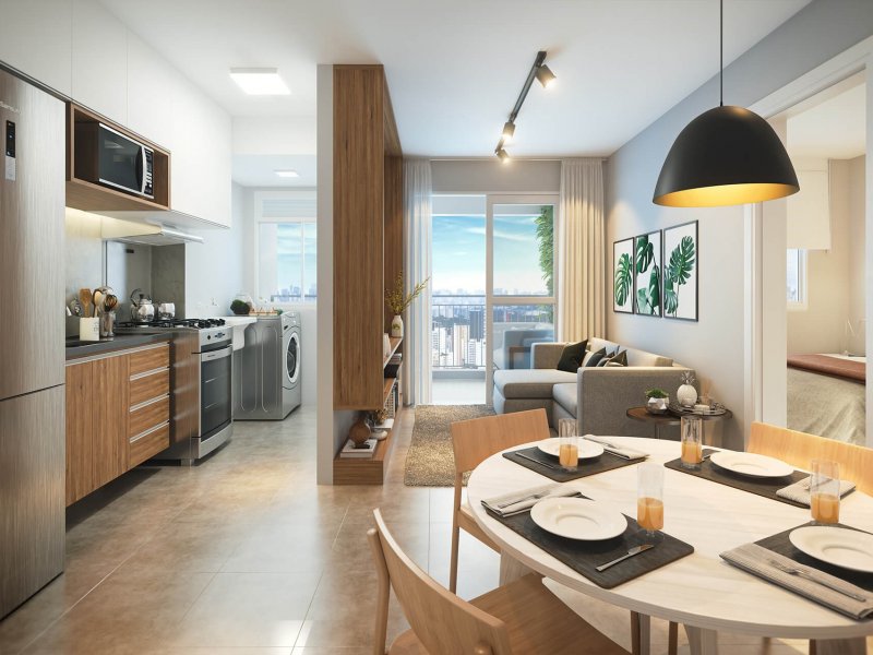 Cobertura à venda Centro com 72m² e 1 quarto por R$ 150.000 - 1305484335-full-perspectiva-ilustrada-do-living-de-1-dormitorio-com-40m.jpg