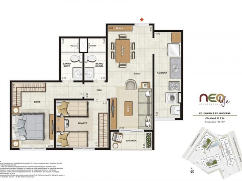 Apartamento à venda São Cristóvão com 58m² e 2 quartos por R$ 348.000 - 2042523278-planta-do-apt.jpg