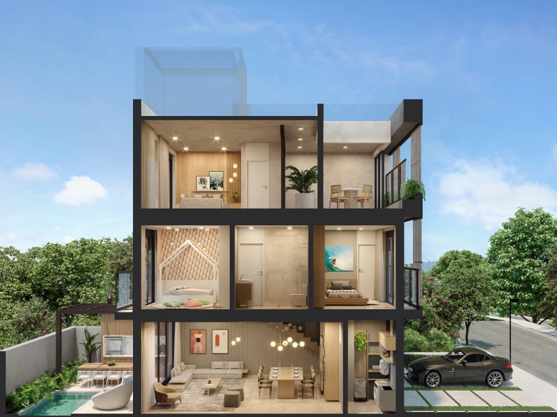 Apartamento à venda Centro com 135m² e 4 quartos por R$ 775.200 - 1254811725-08-corte-triplex-garden.jpg