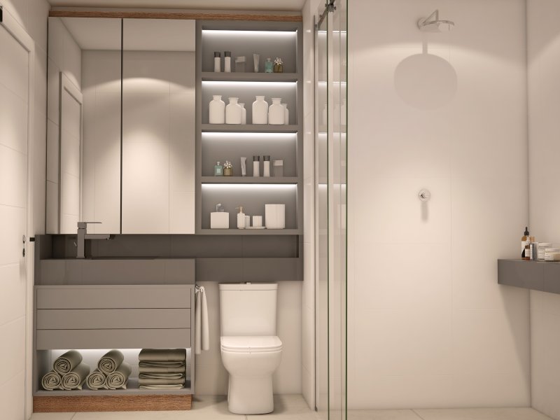 Apartamento à venda Desvio Rizzo com 52m² e 2 quartos por R$ 175.000 - 182363362-banheiro-decorado.jpg