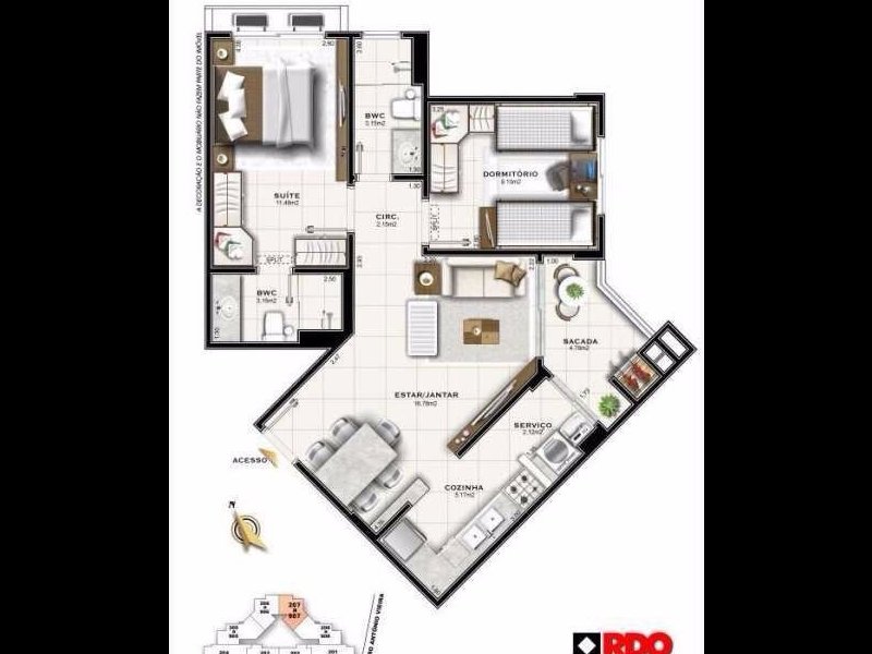 Apartamento à venda Itacorubi com 66m² e 2 quartos por R$ 570.000 - 1047941428-356-a2.jpg