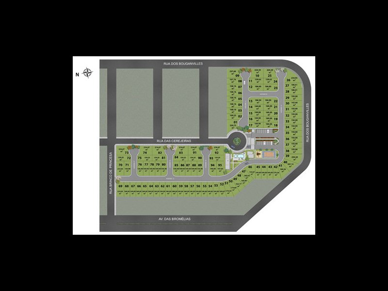 Terreno à venda Vale Ville com 160m² e 1 quarto por R$ 145.000 - 187814255-implantacao.jpg