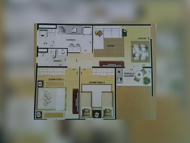 Apartamento à venda jardim Europa com 53m² e 2 quartos por R$ 170.000 - 63bb5850-4490-42a4-bc4a-0cf18b2dd261.jpg