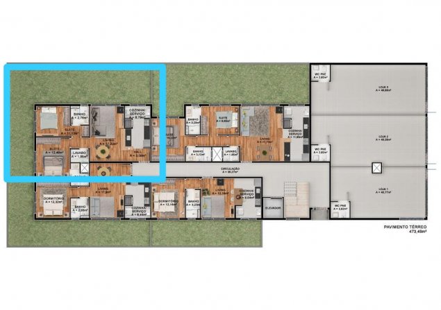imóvel com 96m²