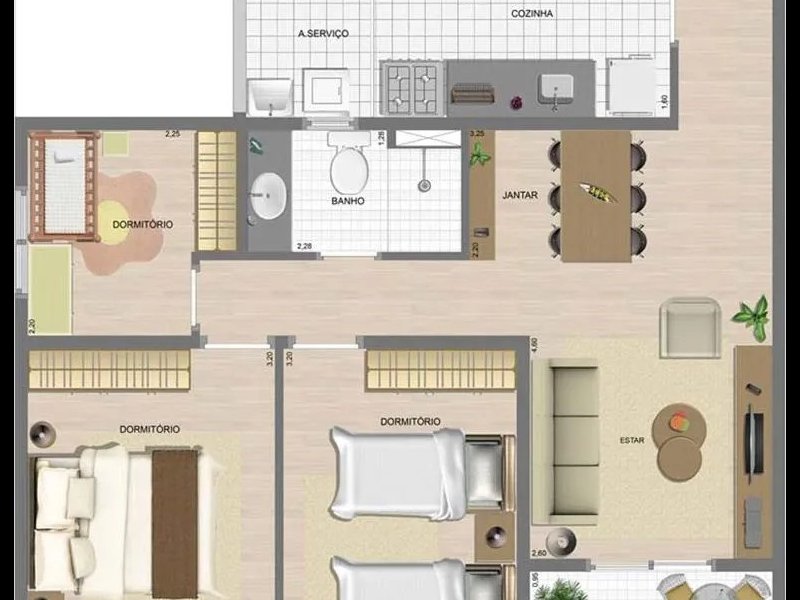 imóvel com 58m² - Vila Homero Thon - Santo André