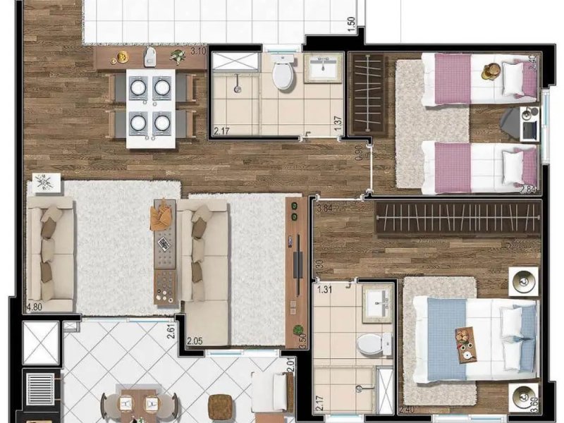 Apartamento à venda Vila Andrade com 73m² e 2 quartos por R$ 540.000 - 1213015887-50b242d2-76e6-4838-ae86-de0f9ebbb82a.jpeg
