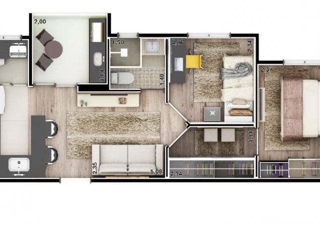 imóvel com 41m²