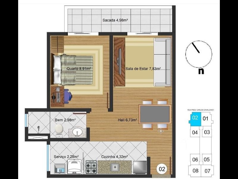 imóvel com 45m² - Centro - Curitiba