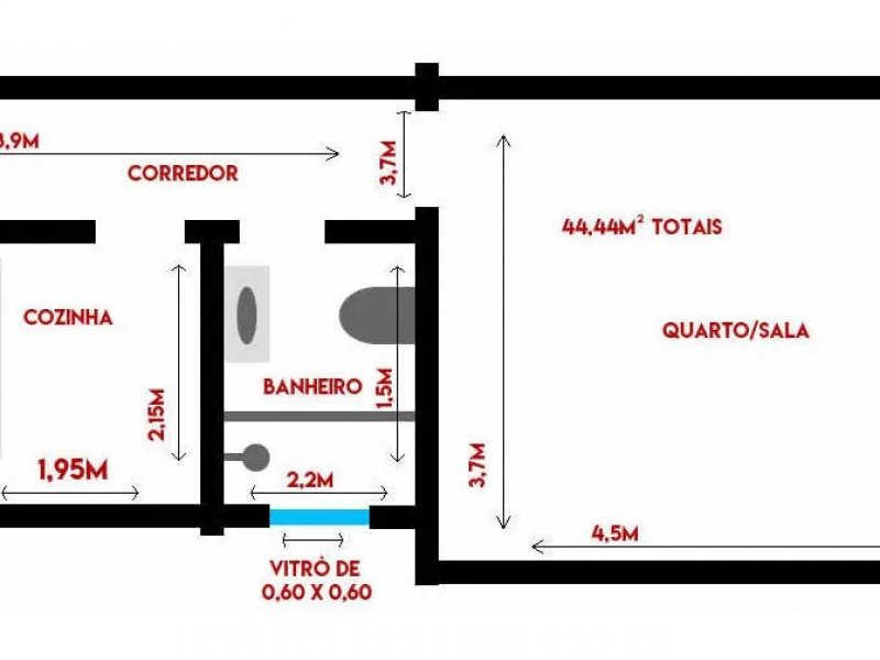 imóvel com 44m² - Centro - São Paulo