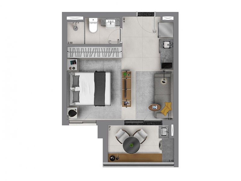 imóvel com 35m² - Pinheiros - São Paulo