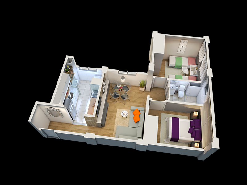 Apartamento à venda Engenho Nogueira com 48m² e 2 quartos por R$ 250.000 - 289571481-planta-3d-n-1.png