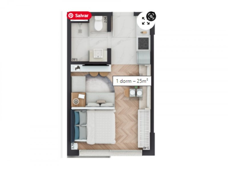 imóvel com 25m² - Boa Vista - Porto Alegre