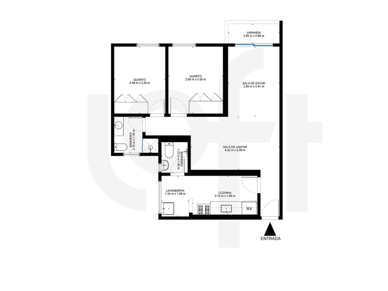 Apartamento à venda Santana com 64m² e 2 quartos por R$ 440.000 - planta-baixa.jpg
