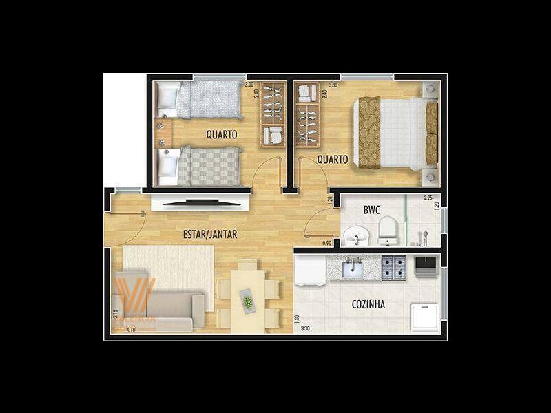 imóvel com 43m² - Campina da Barra - Araucaria