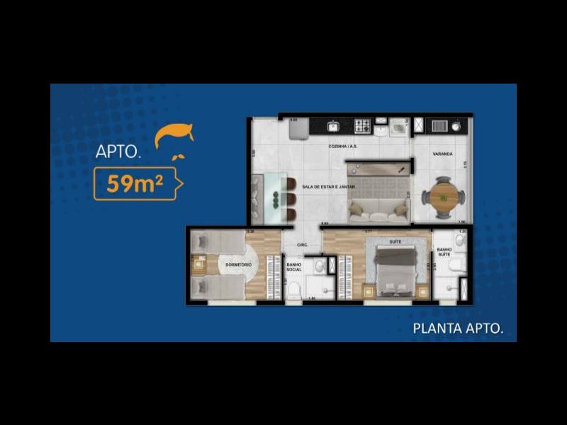 imóvel com 61m² - Km 18 - Osasco