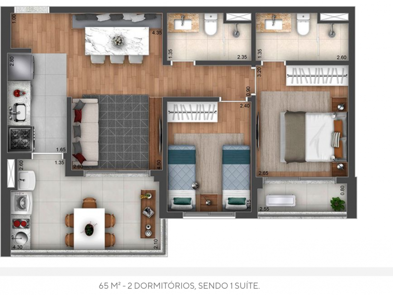 imóvel com 65m² - Jardim das Acácias - São Paulo