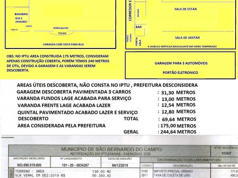 imóvel com 240m² - Santa Terezinha - São Bernardo do Campo