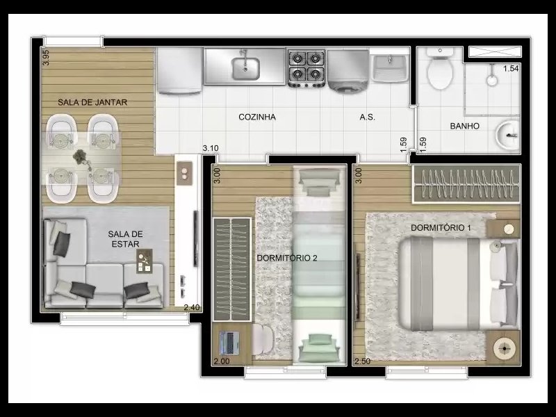 Apartamento para alugar Jardim Pedra Branca com 3492m² e 2 quartos por R$ 820 - 1461679646-7d64b401-3e01-48b4-970b-47af97d40e4e.jpg
