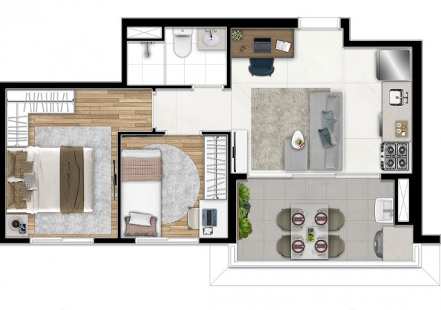 imóvel com 41m²