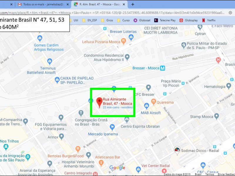 Terreno à venda Mooca com 640m² e 1 quarto por R$ 2.000.000 - 1745146642-mapa.jpg