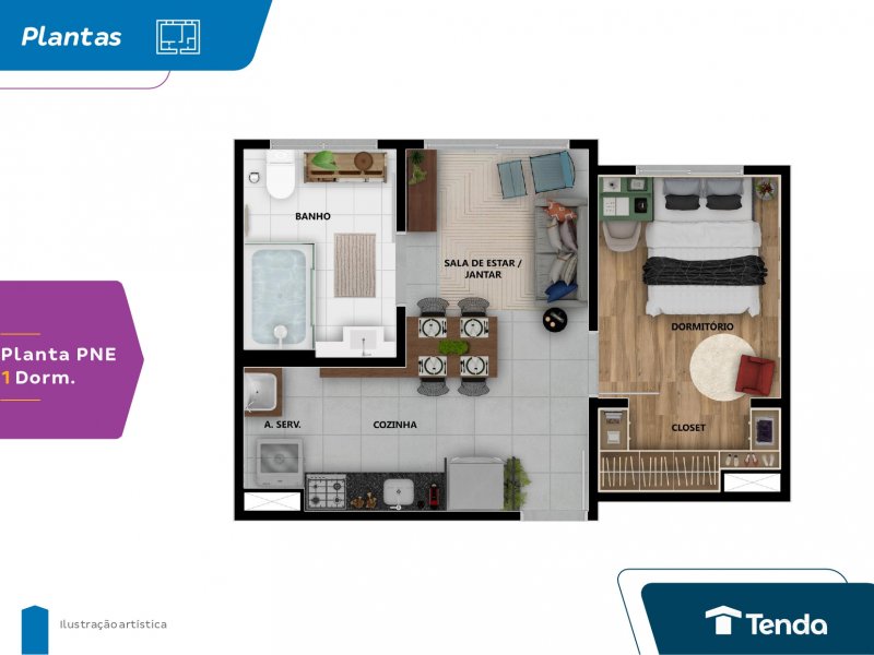 Apartamento à venda Jardim Promissão com 35m² e 2 quartos por R$ 186.000 - 13872064-book-lazuli-final-09.jpg