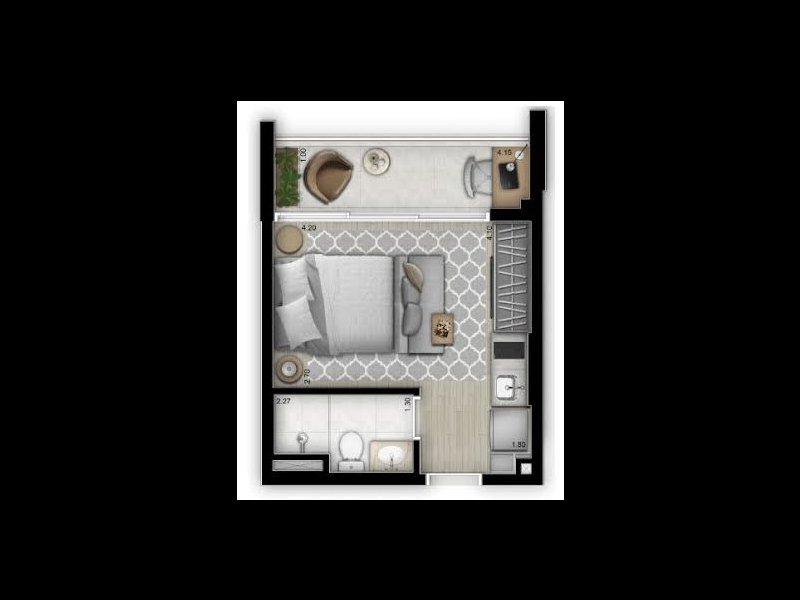 imóvel com 25m² - Moema - São Paulo
