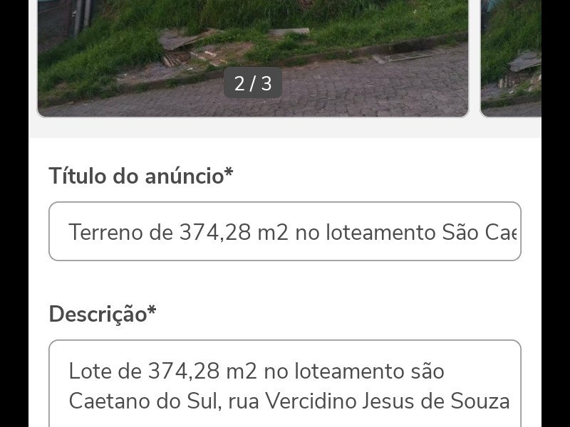 Terreno à venda São Caetano com 374m² e 1 quarto por R$ 266.000 - 277960439-screenshot-20210913-174317-olx.jpg