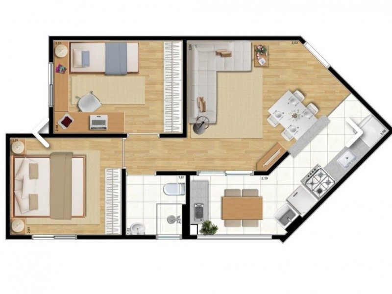 Apartamento à venda Vila Bela Vista (Zona Norte) com 47m² e 2 quartos por R$ 280.000 - 1758341970-07e54a0b-a12a-4c57-bd70-91aa8686b211.jpg