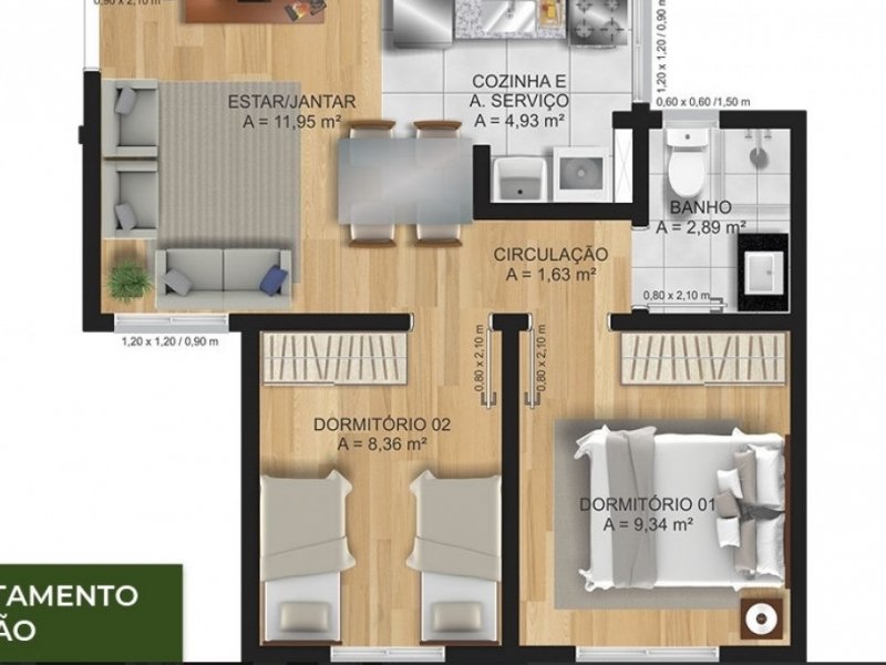 Apartamento à venda Centro com 44m² e 2 quartos por R$ 140.000 - 1607972658-whatsapp-image-2021-10-01-at-11.jpeg