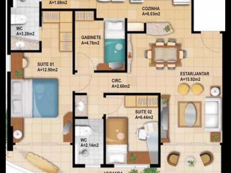 imóvel com 71m² - Meireles - Fortaleza