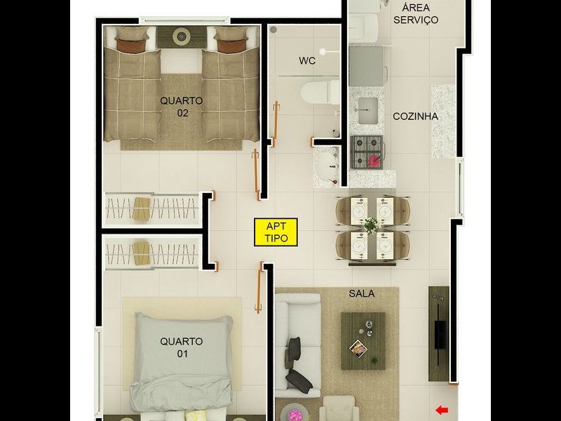 imóvel com 47m² - Estoril - Belo Horizonte