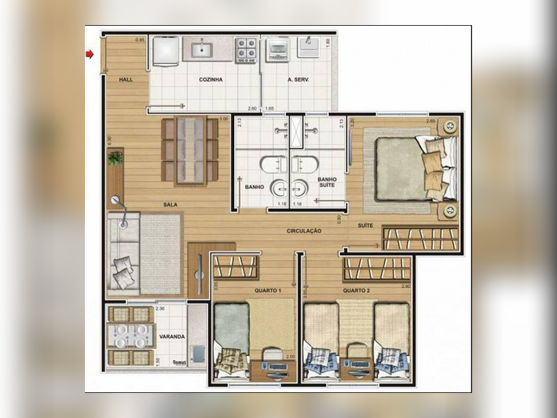 imóvel com 64m² - Jardim Monte Santo - Cotia