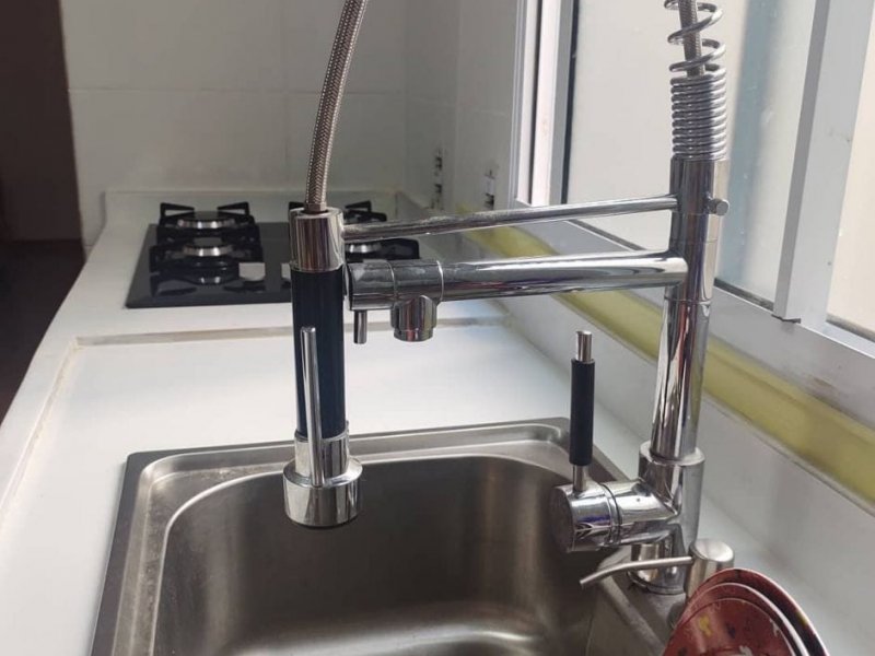 Apartamento para alugar Campo Grande com 40m² e 2 quartos por R$ 900 - 254700326-cozinha-torneira.jpg