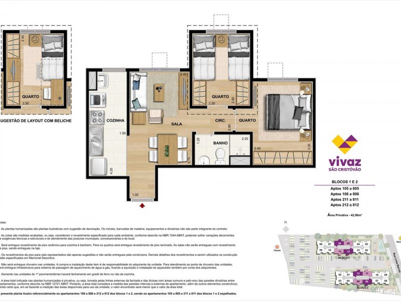 Apartamento à venda São Cristóvão com 43m² e 2 quartos por R$ 300.000 - 1263493555-4.jpg